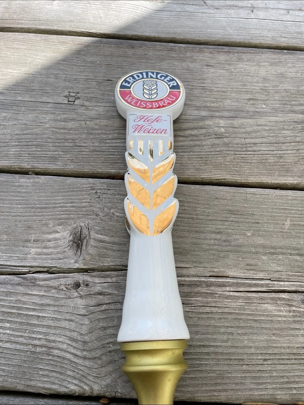 White and Gold Hefe-Weizen Tap Handle